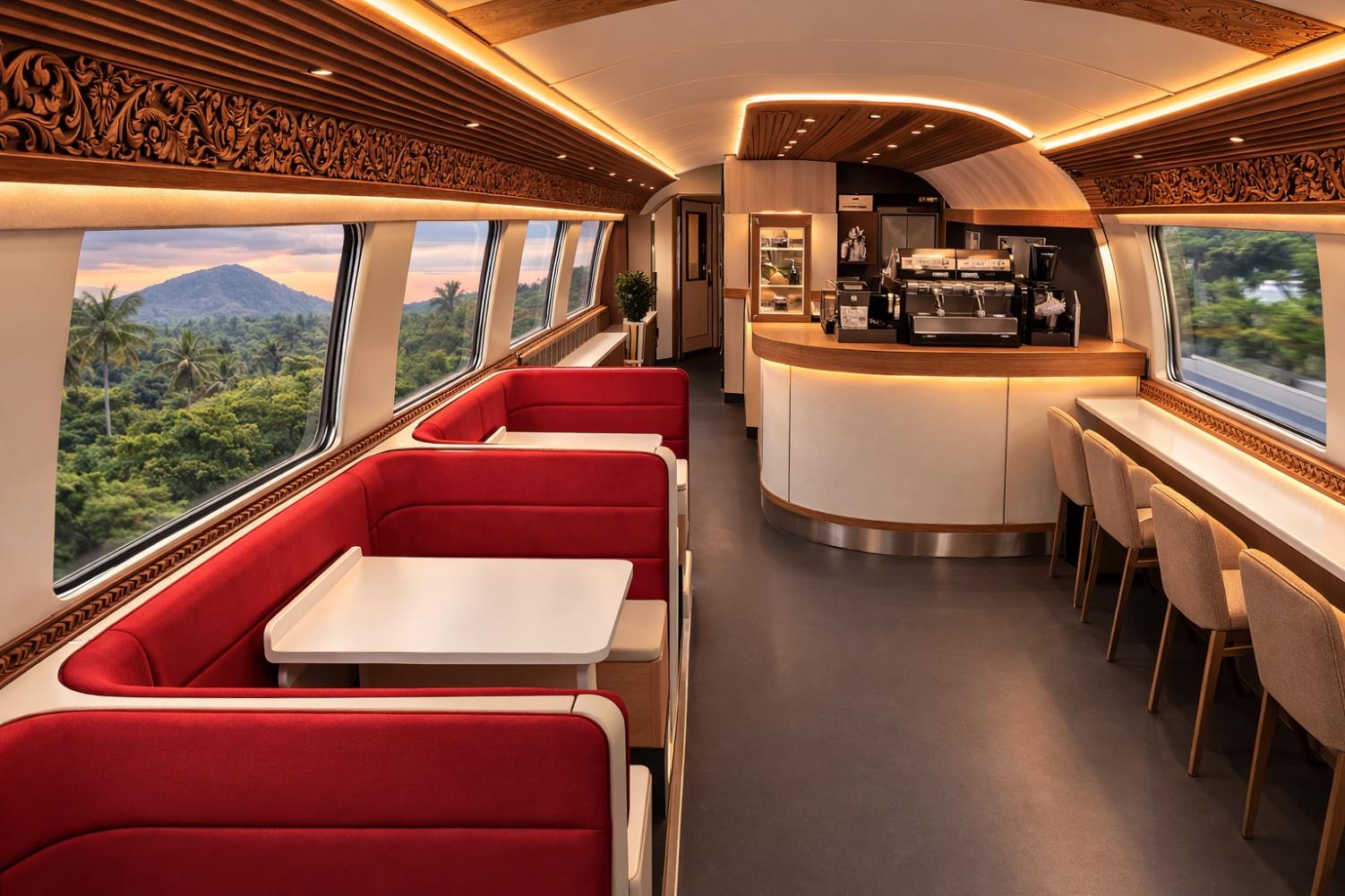 Luxury Dining Car Interior