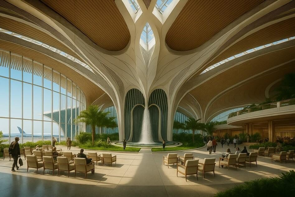 NBIA passenger waterfall lounge